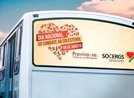 Busdoor - Dia do Combate ao Colesterol | Agência de Publicidade Porto Alegre - Emotive Comunicação
